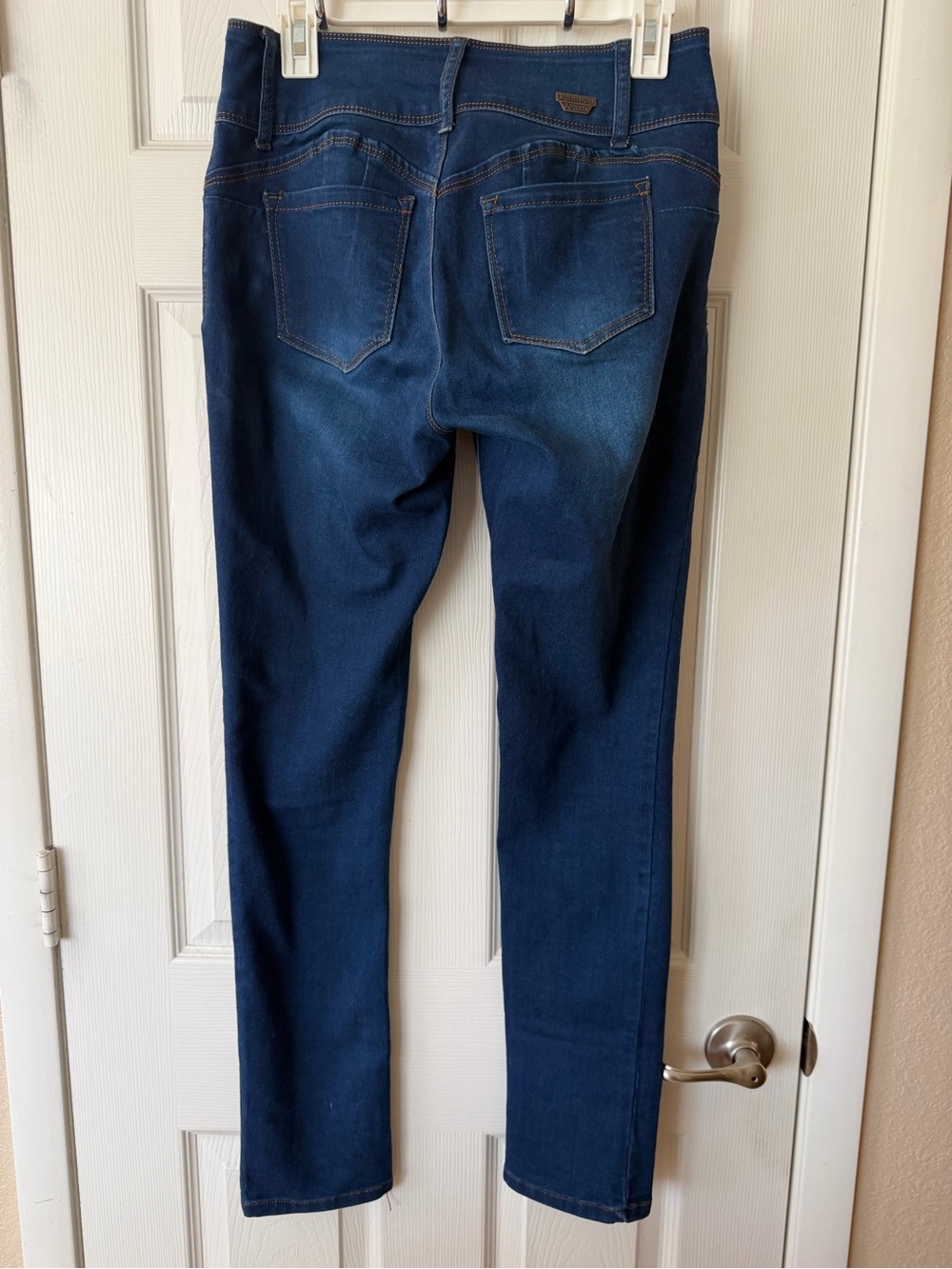 BAMBOO Dark Blue Skinny Stretch Jeans - Picture 5 of 5